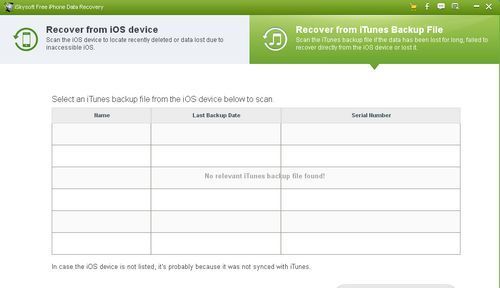 iSkysoft Free iPhone Data Recovery