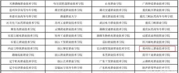 高职教育双高名单