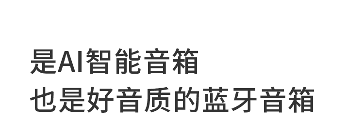是AI智能音箱
也是好音质的蓝牙音箱
