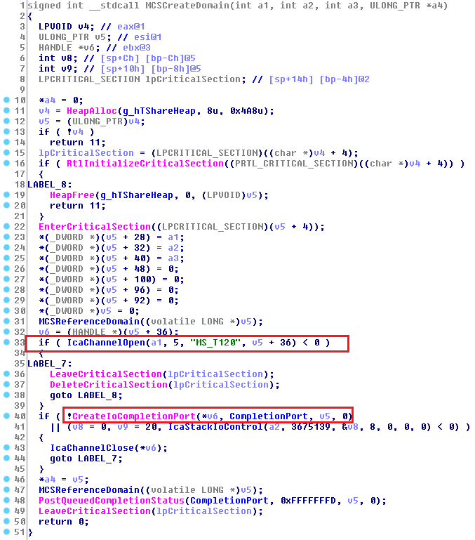 MCSCreateDomain函数